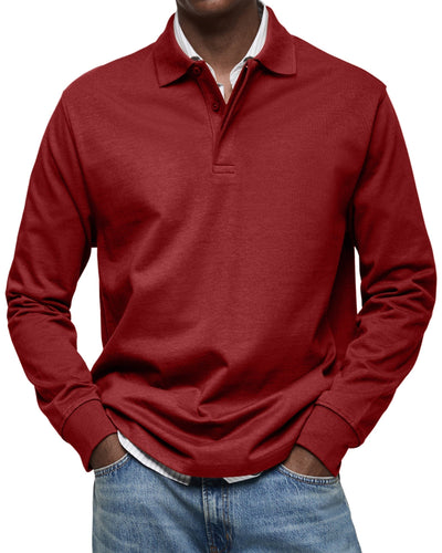 Jack™ | Casual Long Sleeve Polo Shirt For Men