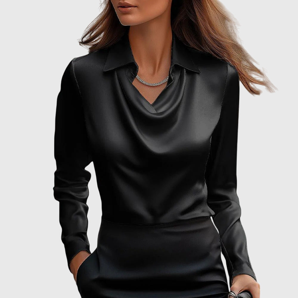 Jolene | Elegant Blouse in Shiny Satin
