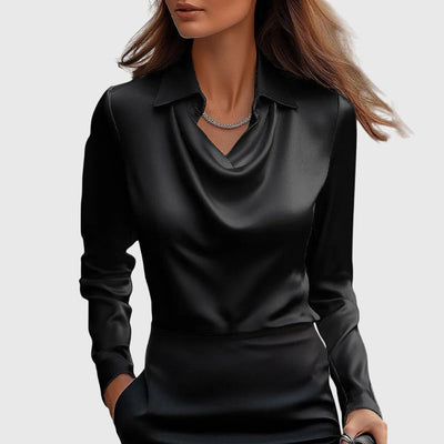 Jolene | Elegant Blouse in Shiny Satin