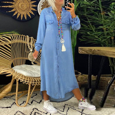 Hailey | Longsleeve Denim Maxi Dress