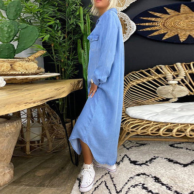 Hailey | Longsleeve Denim Maxi Dress
