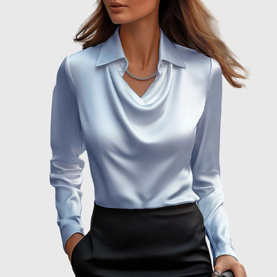 Jolene | Elegant Blouse in Shiny Satin