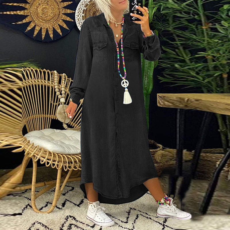 Hailey | Longsleeve Denim Maxi Dress