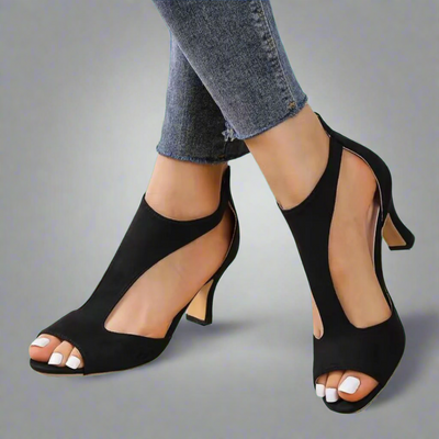 Mckenna | Premium Stiletto Sandals with Zipper