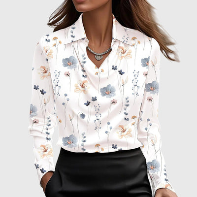 Jolene | Elegant Blouse in Shiny Satin