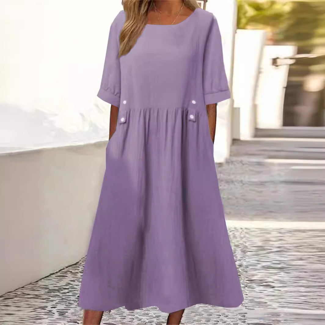 Amora | Cotton-linen Dress