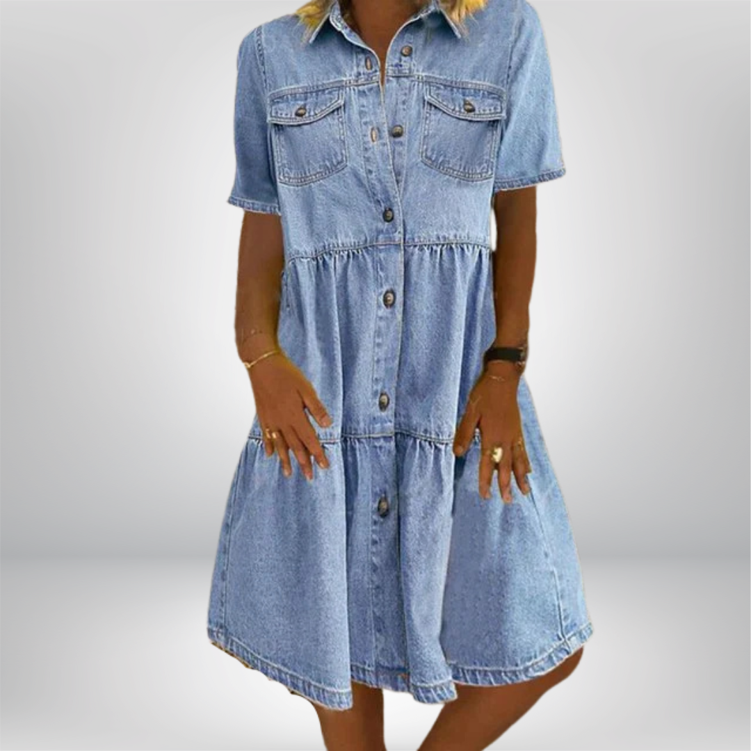 Piper | Boho Denim Dress