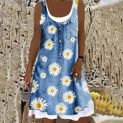 Esther | Soft and Elegant Denim Dress