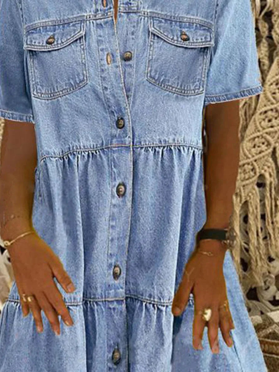 Piper | Boho Denim Dress