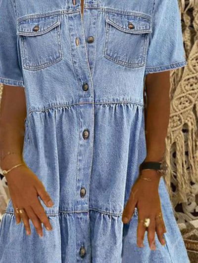 Piper | Boho Denim Dress