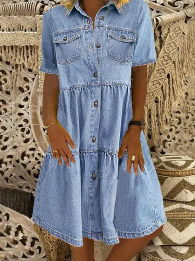 Piper | Boho Denim Dress