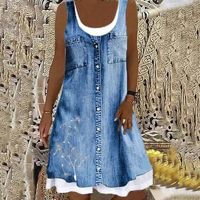 Esther | Soft and Elegant Denim Dress