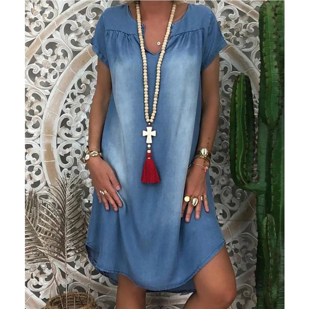 Sadie | Relaxed Denim Summer Dress