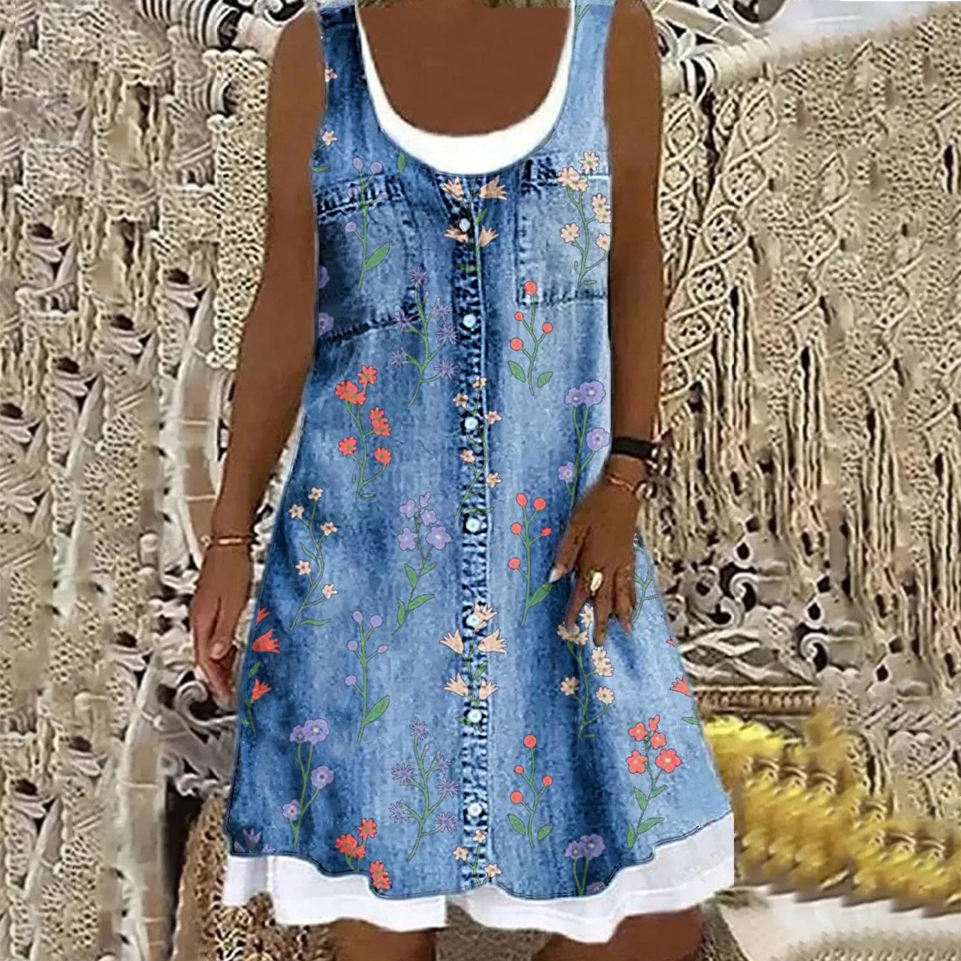 Esther | Soft and Elegant Denim Dress