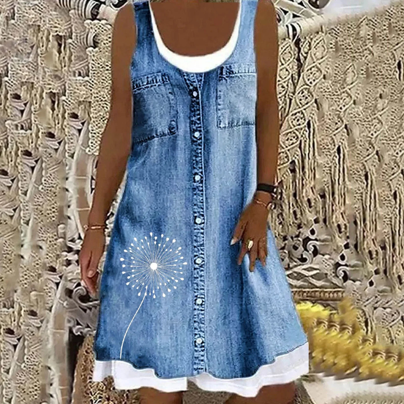 Esther | Soft and Elegant Denim Dress
