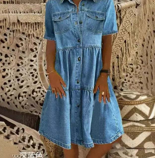 Piper | Boho Denim Dress