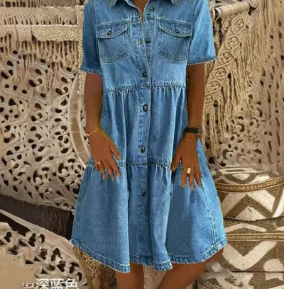 Piper | Boho Denim Dress