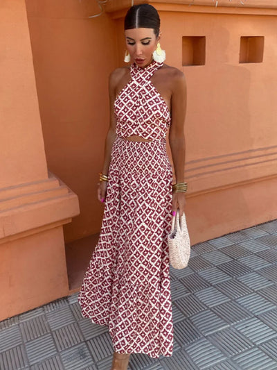 Macie | Elegant Off-the-Shoulder Ruffle Midi Dress