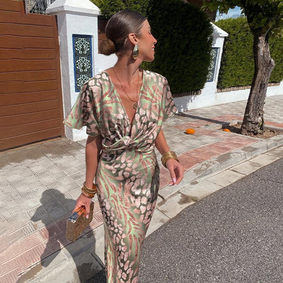 Kyla | Twisted V-Neck Maxi Dress