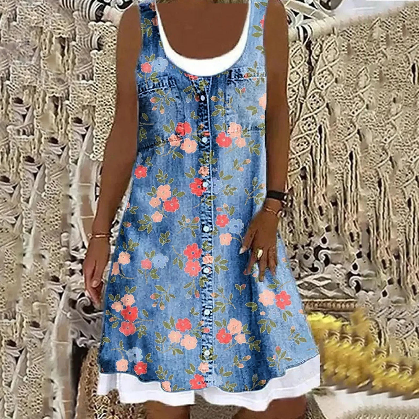 Esther | Soft and Elegant Denim Dress