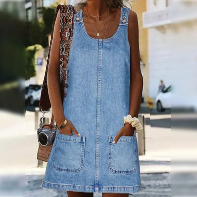 Millie | Light and Practical Denim Summer Dress