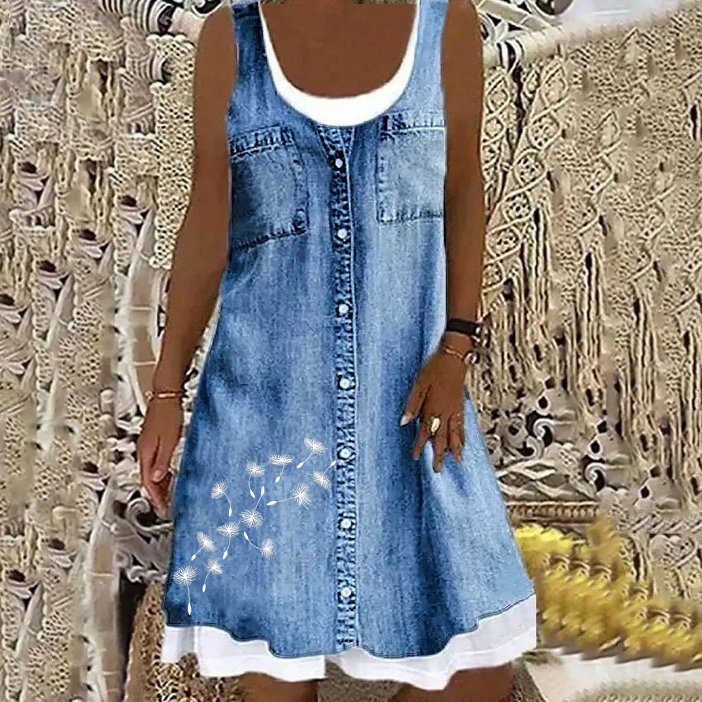 Esther | Soft and Elegant Denim Dress