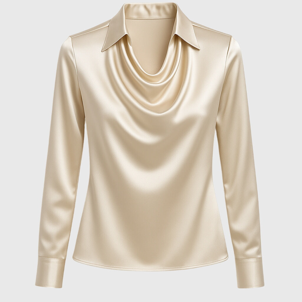 Jolene | Elegant Blouse in Shiny Satin