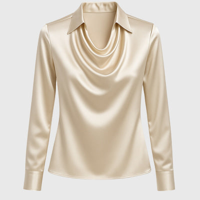 Jolene | Elegant Blouse in Shiny Satin