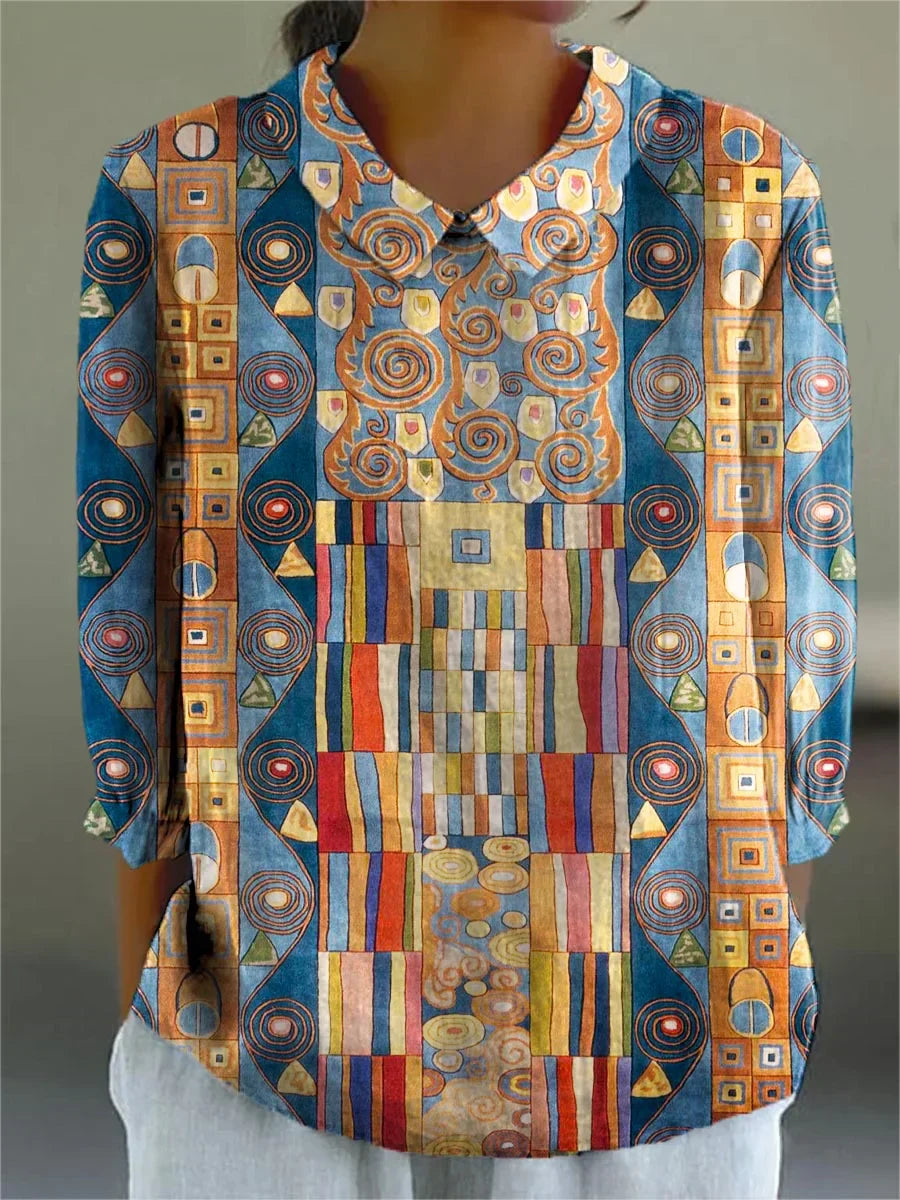 Brine | Vintage Colorful Blouse