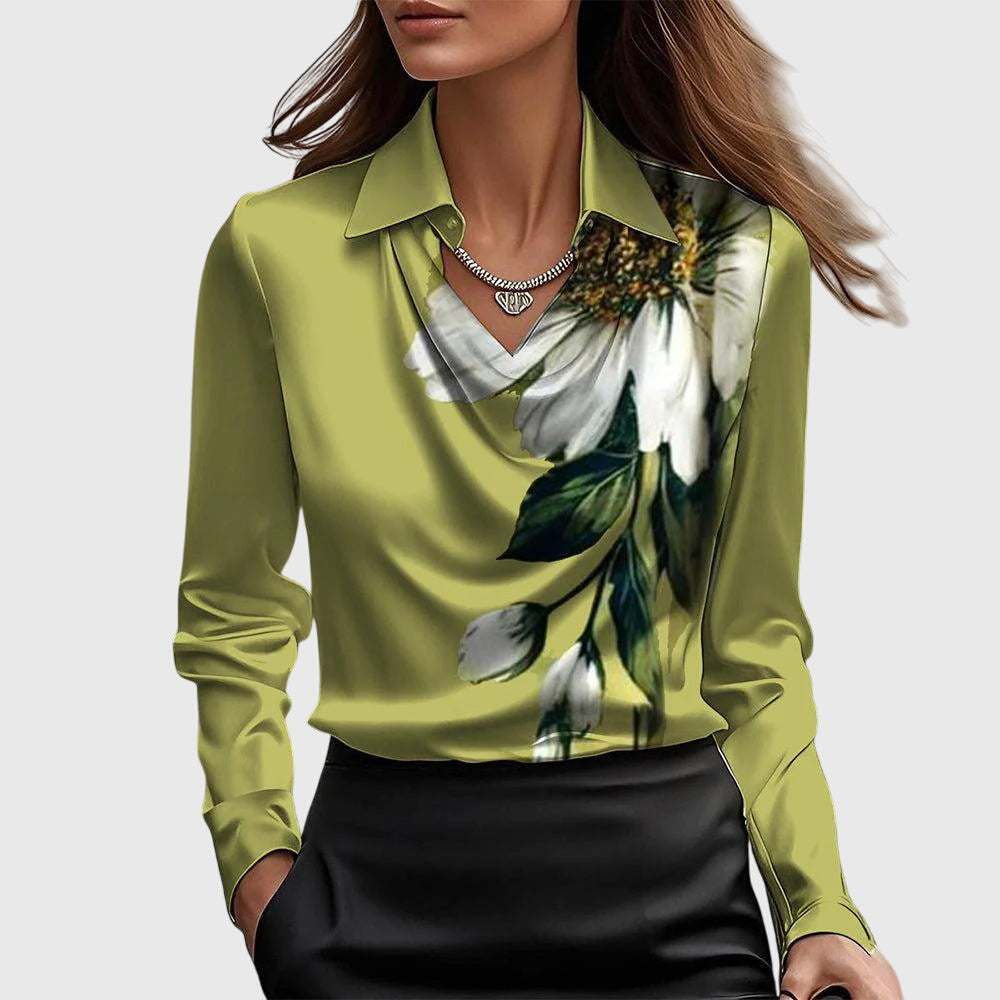 Jolene | Elegant Blouse in Shiny Satin