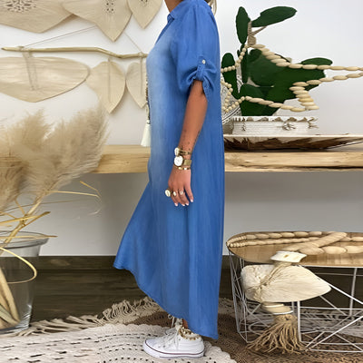Nova | Denim dress with V-neck
