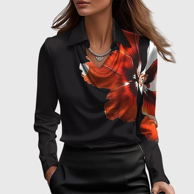 Jolene | Elegant Blouse in Shiny Satin