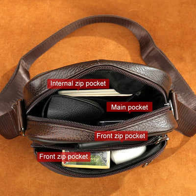 FRANCO | Comfortable leather shoulder bag for men