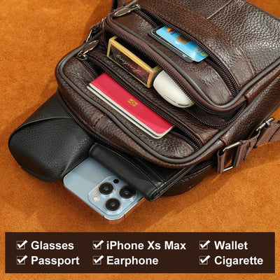 FRANCO | Comfortable leather shoulder bag for men