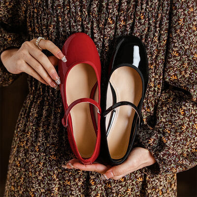 Livy | Leather Mary Janes