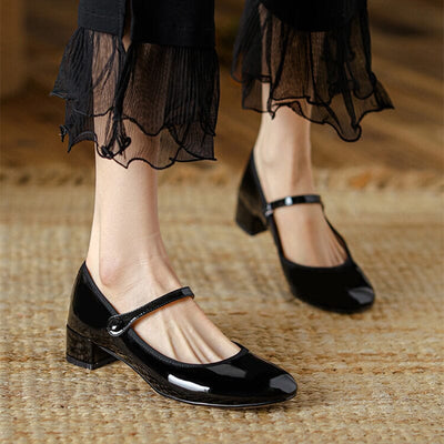Livy | Leather Mary Janes