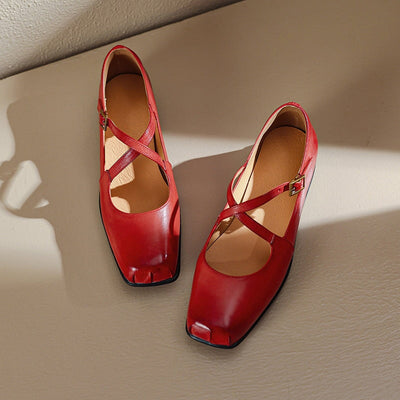 Edith | Leather Mary Janes