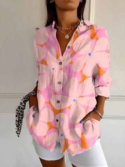 Maja | Floral Wave Cotton Blouse